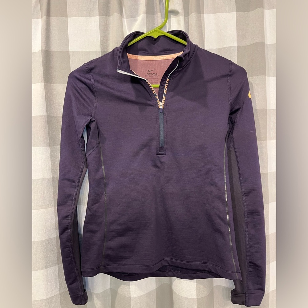 Nike Pro Hyperwarm Purple Top Youth Large